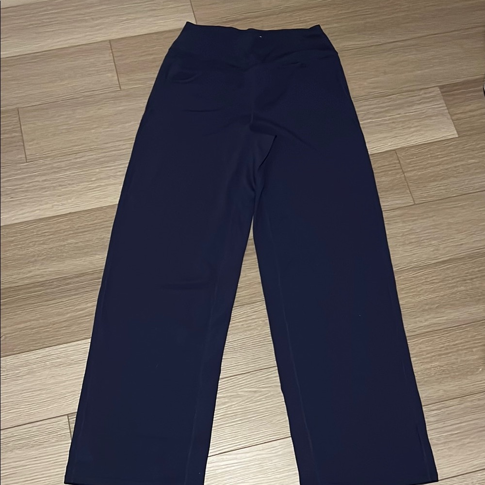 Elegant Navy Blue Wide Leg Pants